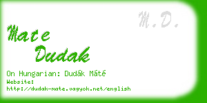 mate dudak business card